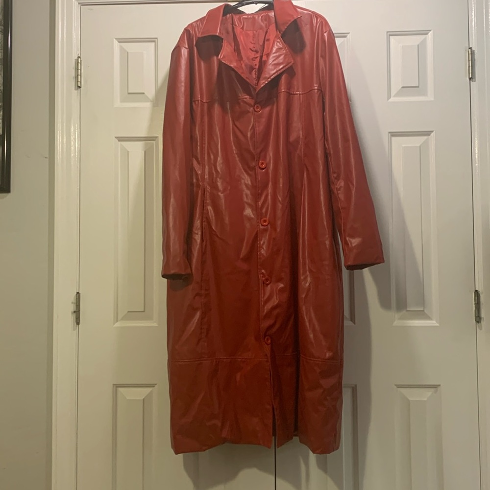 Pleather Long Coat
